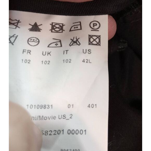 Boss Hugo Boss Pants Men's 42 Long Navy 100% Wool Pleated Light Weight - Picture 6 of 8